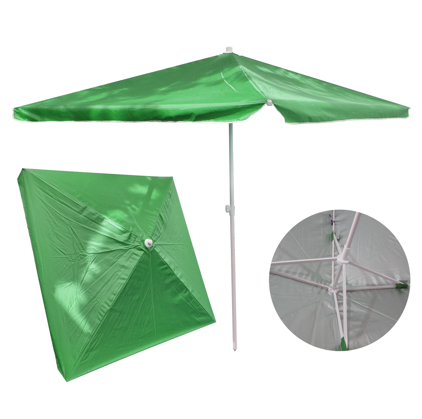 Sombrilla Cuadrada de Playa / Jardín 2x2 Mts