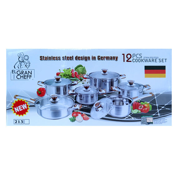 JUEGO DE CACEROLAS DE ACERO INOXIDABLE 12 PZAS 02