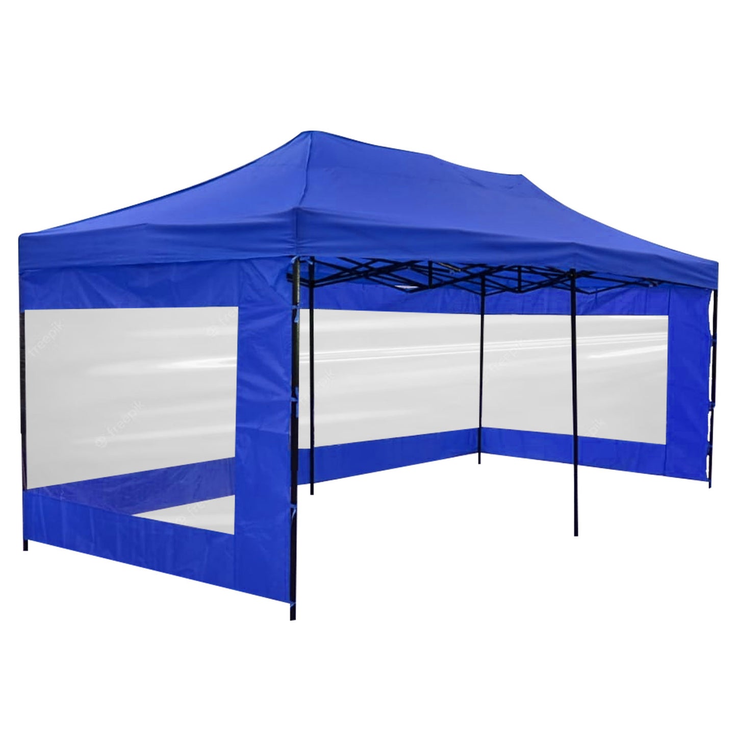 CARPA TOLDO PLEGABLE CON PAREDES TRANSPARENTES DE 6X3 M