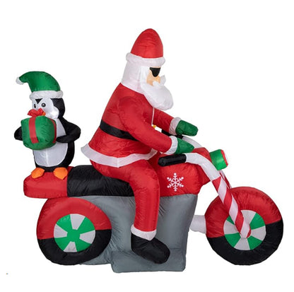 INFLABLE NAVIDEÑO SANTA EN MOTO