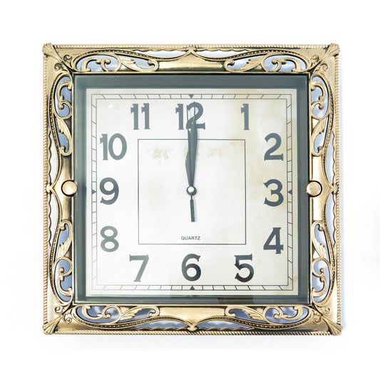 RELOJ DE PARED CUADRADO CON GRECAS