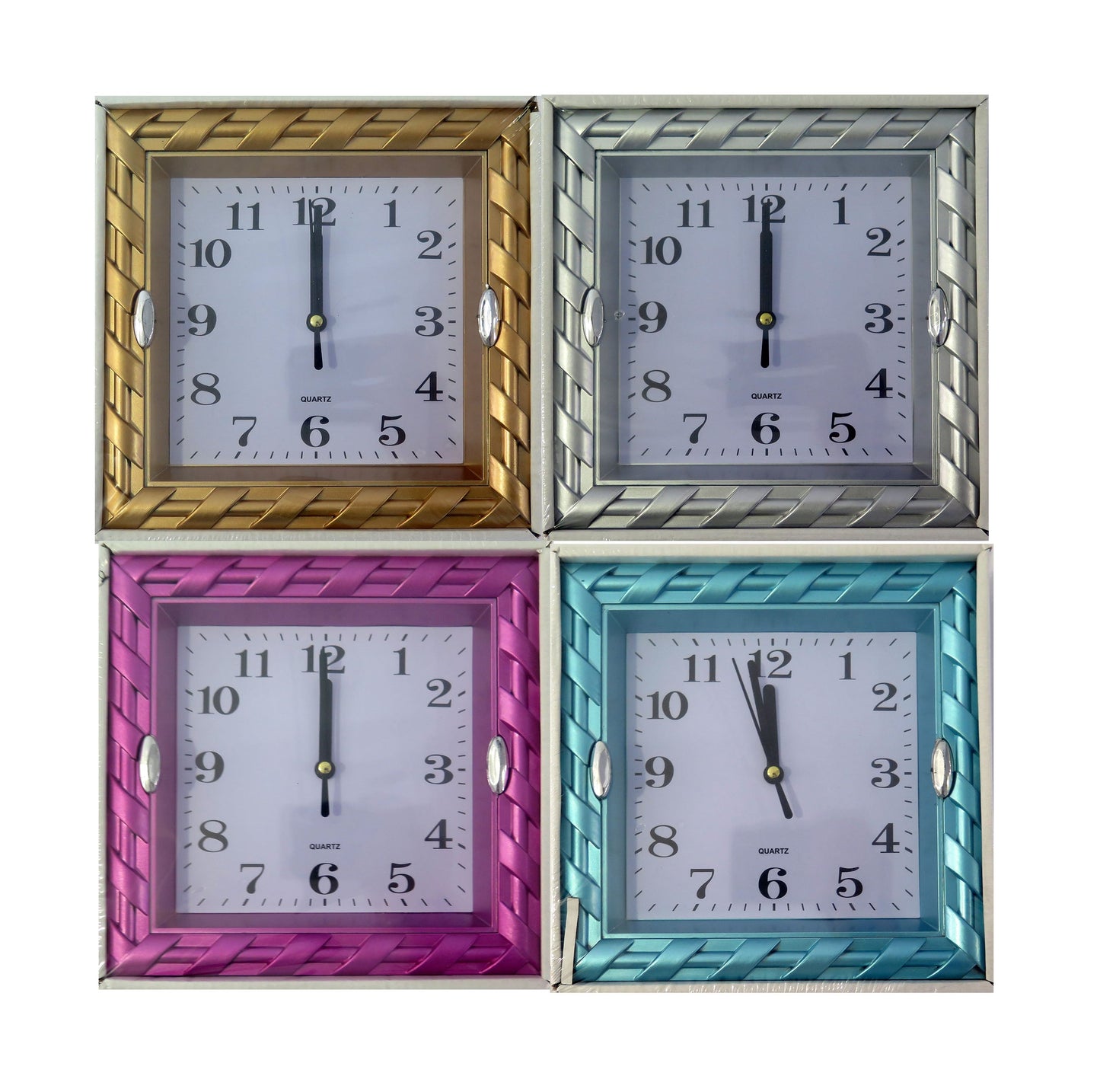 RELOJ  DE PARED CUADRADO 20X21 CM