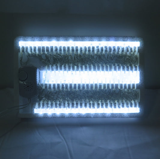 100 LED LUZ BLANCA MUSICAL C/T 555MTS