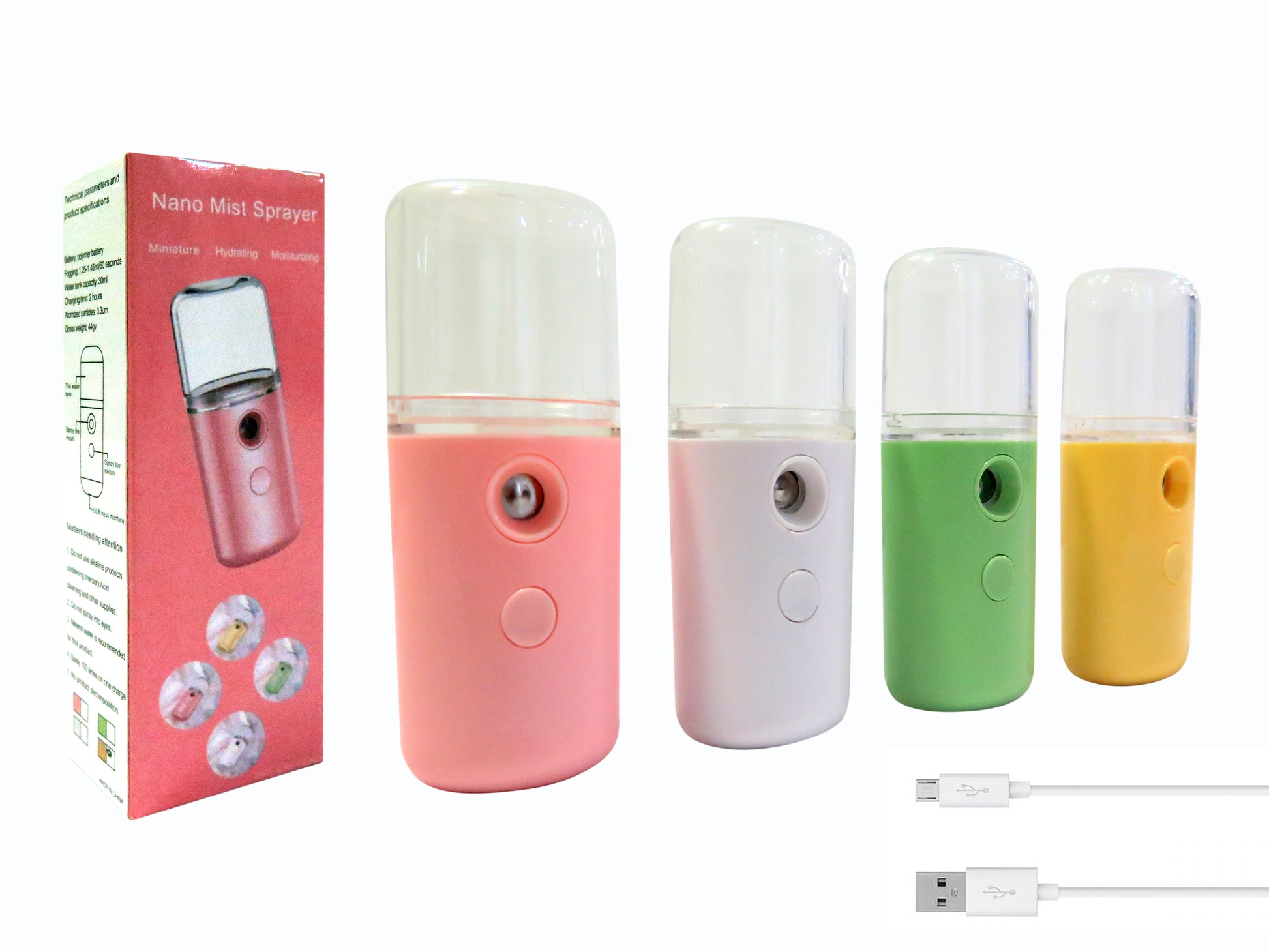 Capsula Atomizador Sanitizante Desinfectante Nano Difusor en Spray Portátil Humidificador  USB Recargable Para Limpiar… - Multicleaners